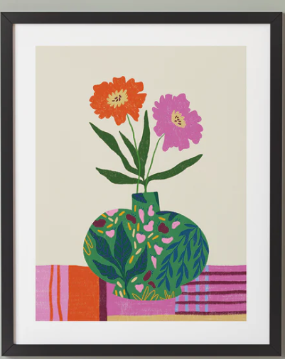 Affiche - Vase floral - Hilda Wolf | Atelier-boutique Femme Mécanique ...